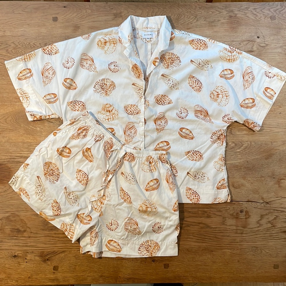 Piyama Marnie Sleep Set - Cotton - Shell Size M/L